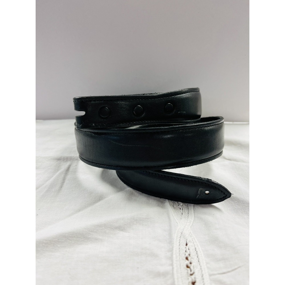 Vogt Women's 26 Black Leather Belt Mexico Western Rodeo Southwest NO‎ BUCKLE/TIP